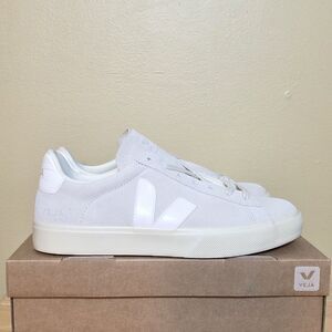 Veja Campo Suede Natural White Grey Women's Size 10